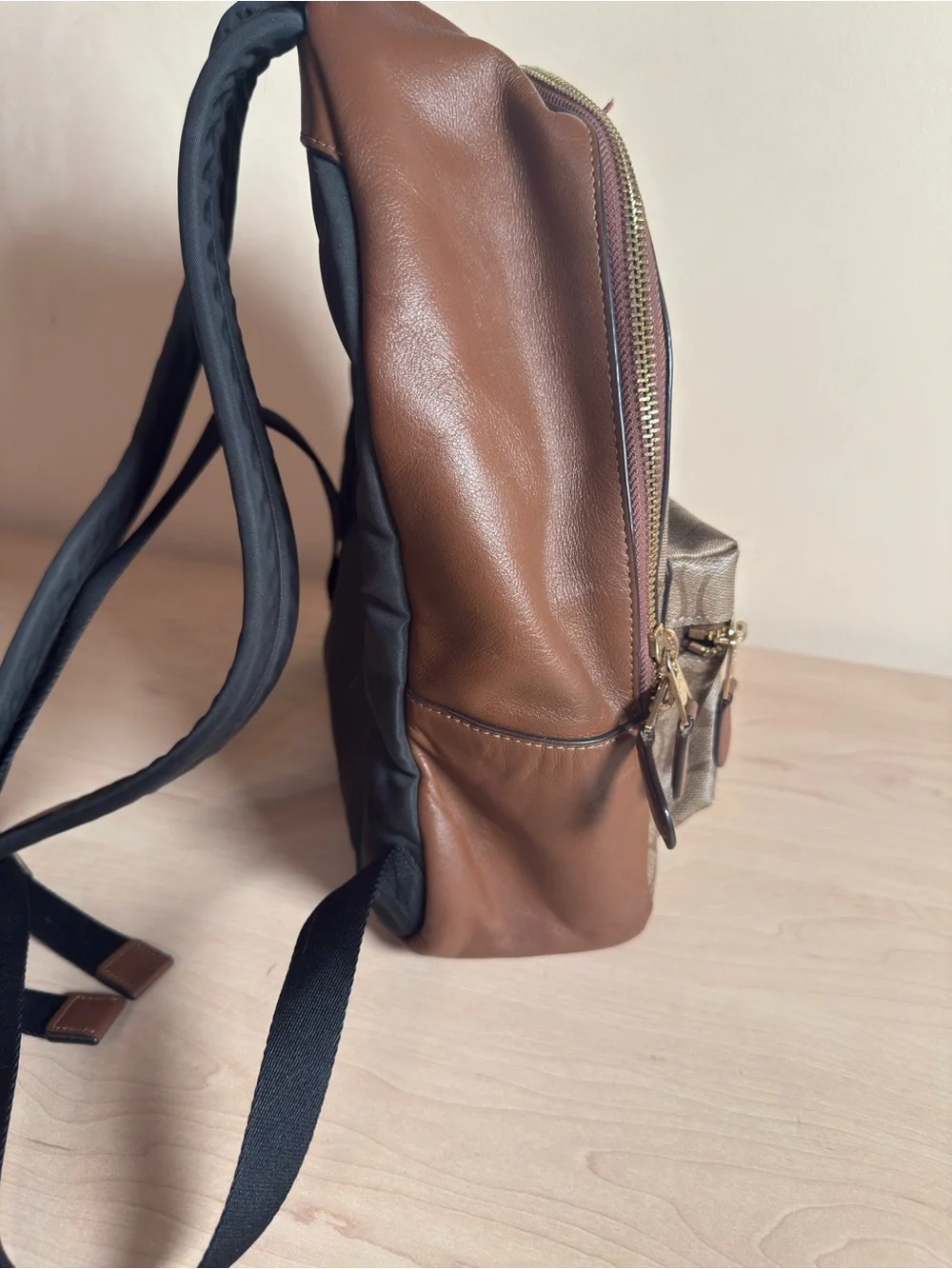 Coach Canvas Leather Backpack F32200